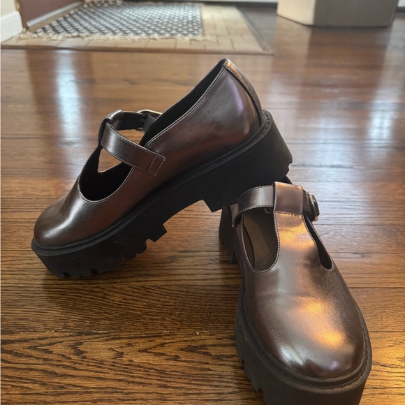 Mix No. 6 Shoes - Mix No. 6 - Metallic Purple/Silver Mary Jane Platform